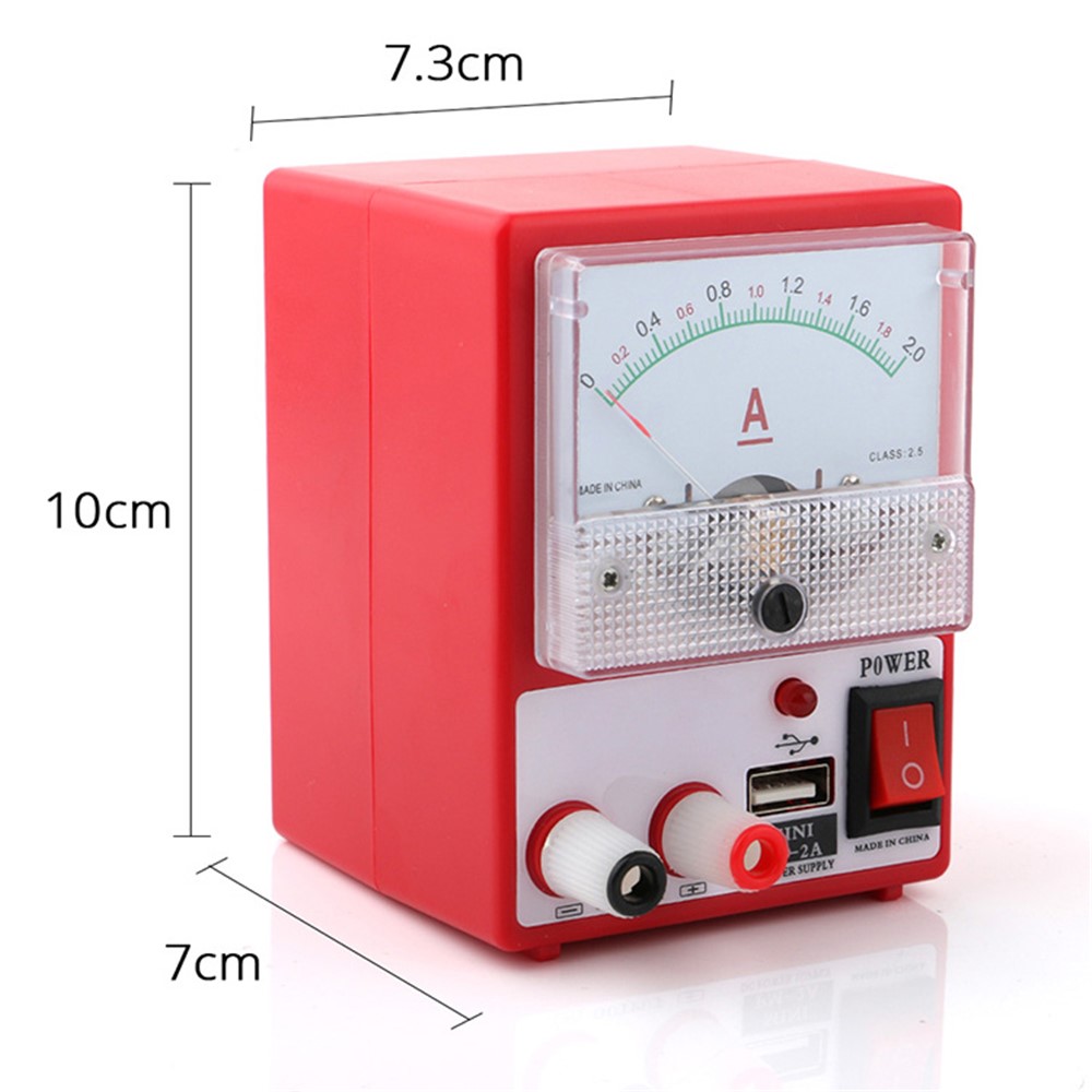 PM-2A Mini DC Power Supply Ammeter for Mobile Phone Repair Power Test Tools Set - Red-4