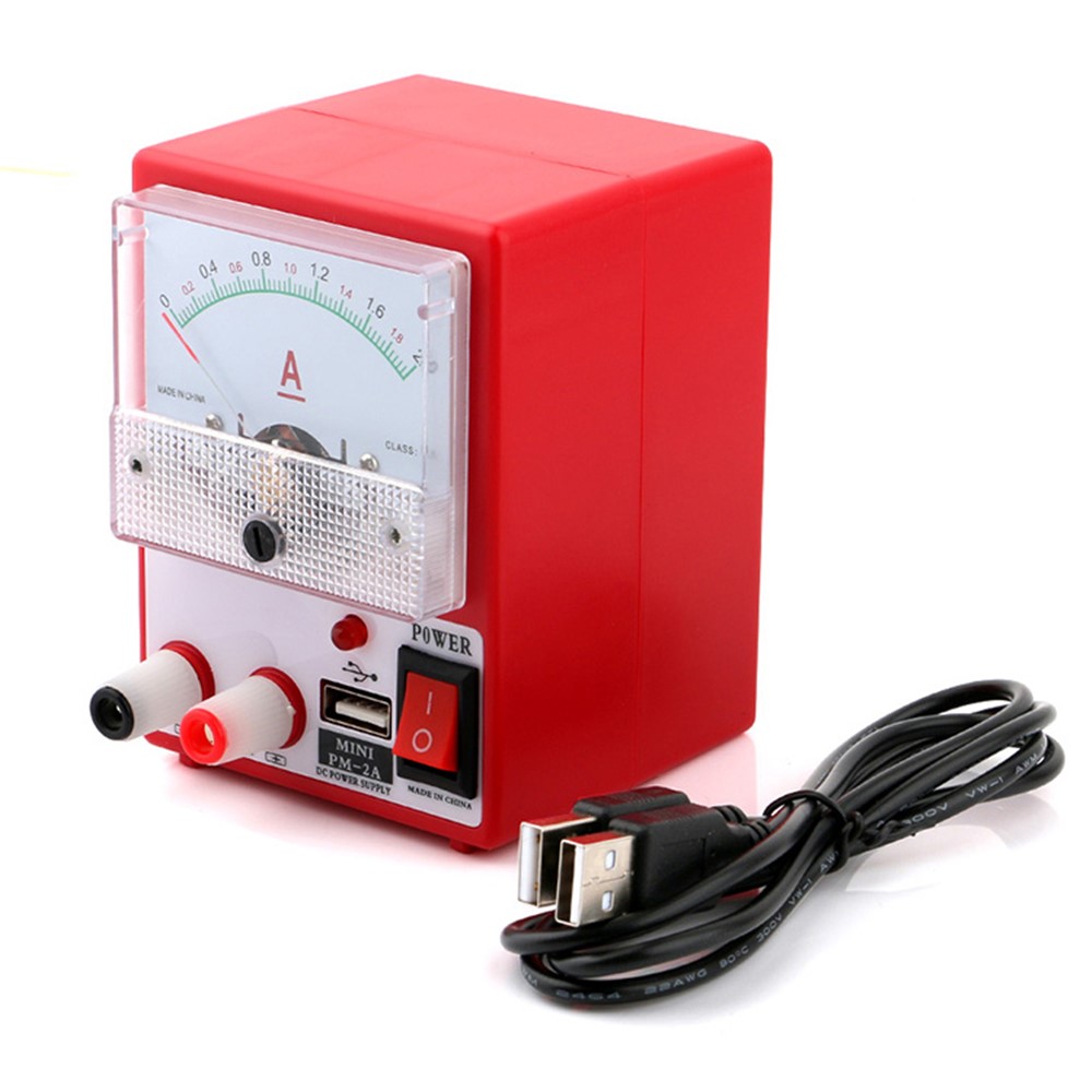 PM-2A Mini DC Power Supply Ammeter for Mobile Phone Repair Power Test Tools Set - Red-5