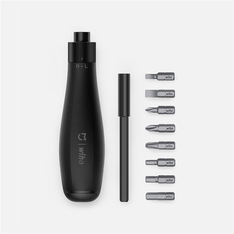 XIAOMI Wiha 8 in 1 Ratchet Screwdriver High Precision Bite Cartridges Screwdriver Repair Tools - Black-1