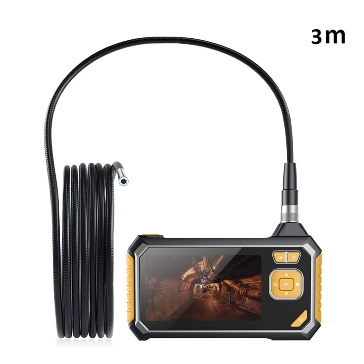 Inskam113 Industrial Endoscope Waterproof Inspection Camera with 6 LED Lights Professional Borescope 4.3-Inch 1080P LCD Screen and 3M Tube