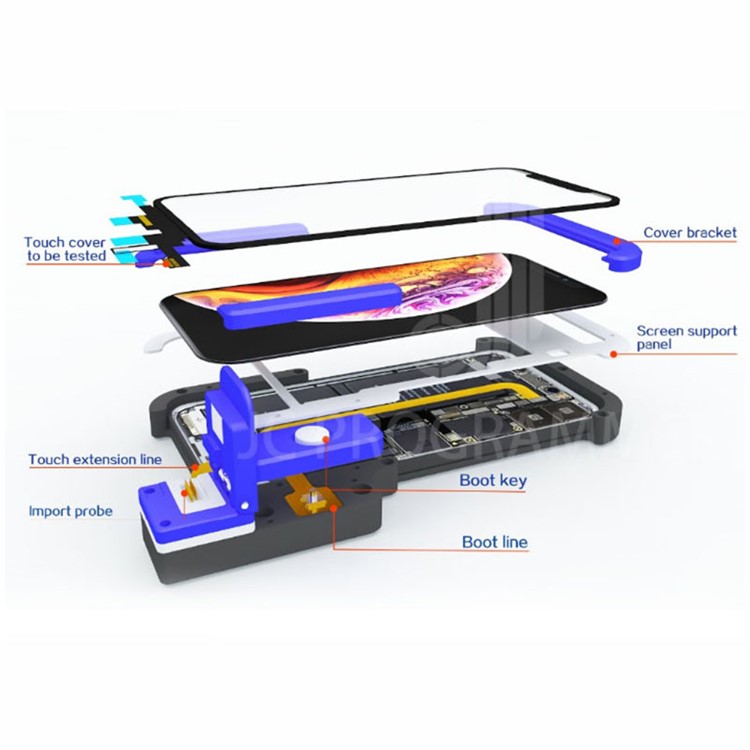 JC XS MAX Touch Panel Testing Fixture for iPhone XS Max Touch Panel Digitizer TP Testing Built-in Booting Flex Cable-2
