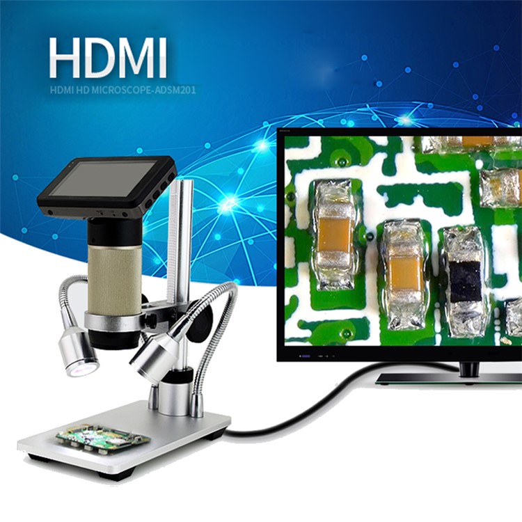 ANDONSTAR CE / RoHS / FCC 1080P Ampliador de microscópio de HDMI HD com tela de LCD de 3.0 polegadas para PCB Repair Tool-1
