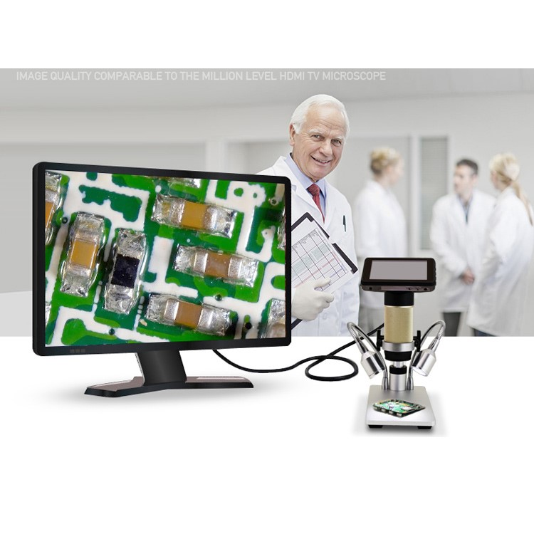 ANDONSTAR CE / RoHS / FCC 1080P Ampliador de microscópio de HDMI HD com tela de LCD de 3.0 polegadas para PCB Repair Tool-3