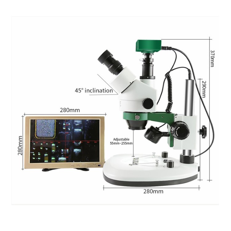 BEST-X6 Video Stereo Trinocular 3D Digital Microscope with Camera - US Plug / AC 110V-6