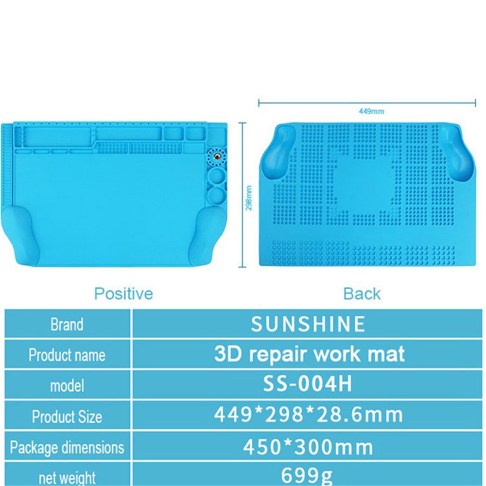 Heat Insulation Silicone Pad Soldering Station Mat Maintenance Platform for Phone Repair-2