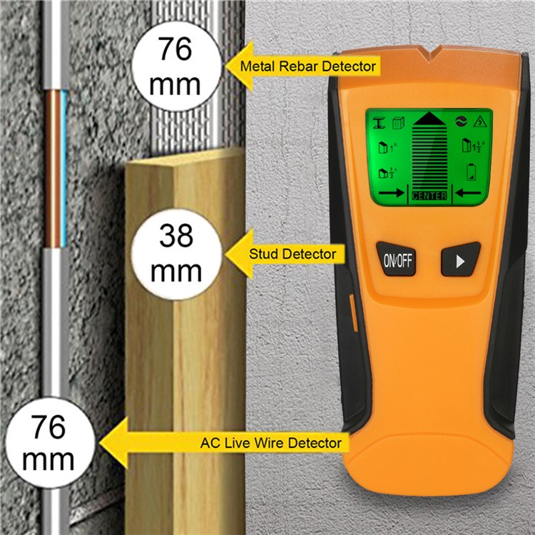 ST250 Metal Detector 3 in 1 Wood Studs Finder Metal Detector Backlight LCD Handheld AC Live Wire Detector Wall Scanner-2