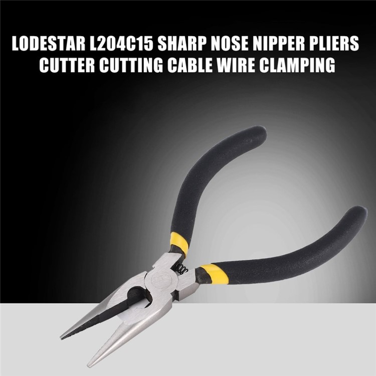 LODESTAR Sharp Nose Pliers Cutter Cutting Copper Cable Wire Repair Clamp-3