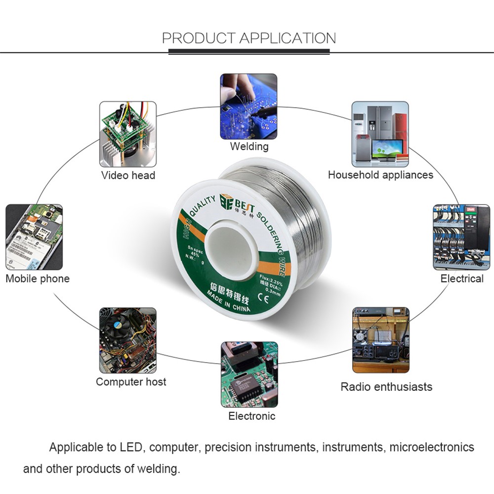 BEST Sn60Pb40 Flux Core Solder Wire 0.3mm x 100g