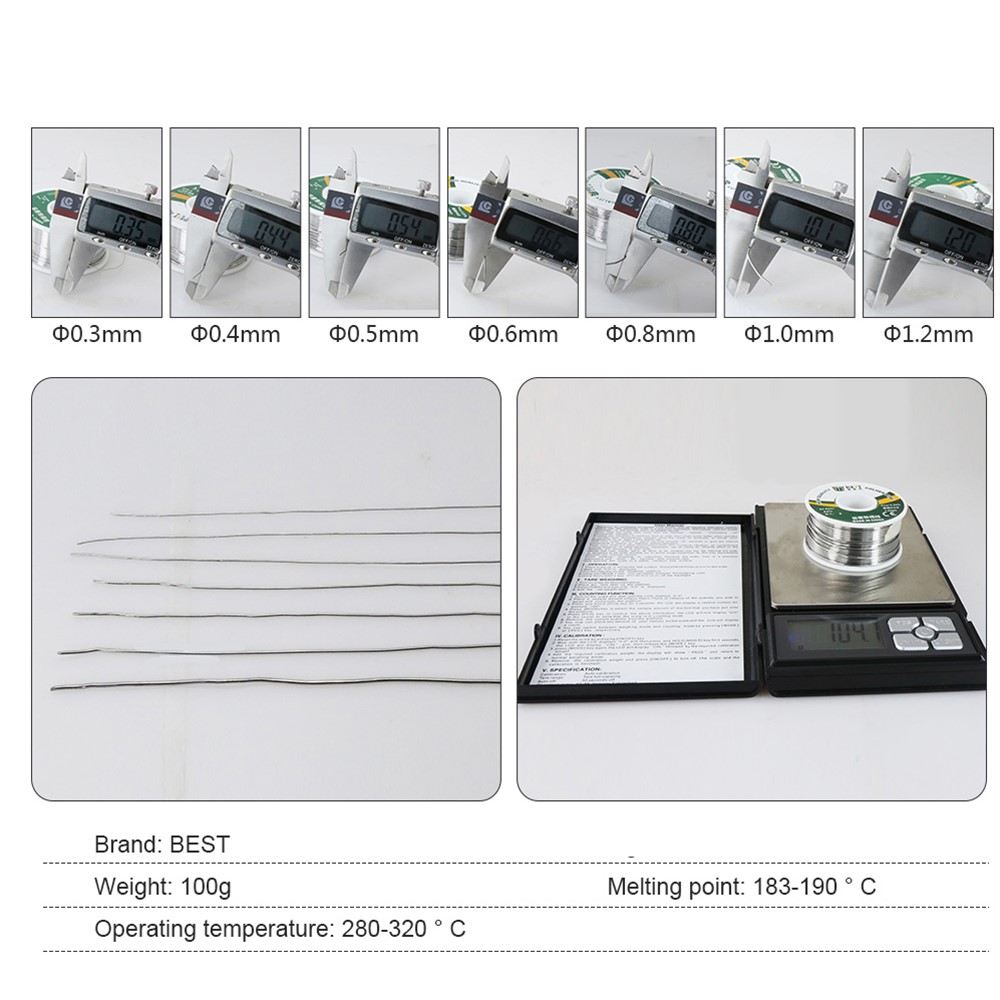 BEST Sn60Pb40 Flux Core Solder Wire 0.3mm x 100g