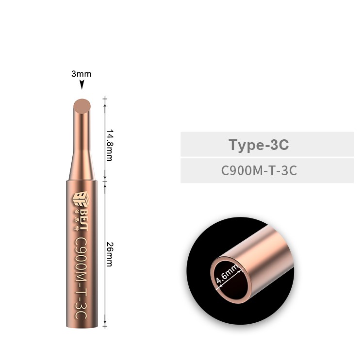 BST-900M-T Professional Pure Copper Soldering Iron Tip - Type-3C-2