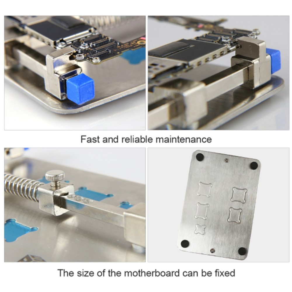 BEST BST-001D Stainless Steel Circuit Board PCB Holder Fixture Work Station for Chip Repair Tools - Silver-3