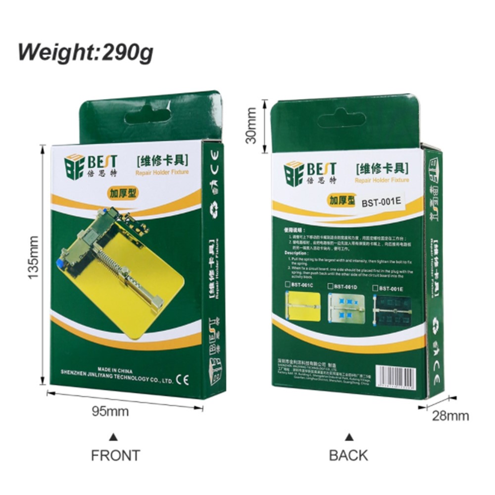 Best BST-001D Circuito in Acciaio Inossidabile Stato di Lavoro Del Supporto Per PCB PCB Per Strumenti di Riparazione di Chip - D'argento