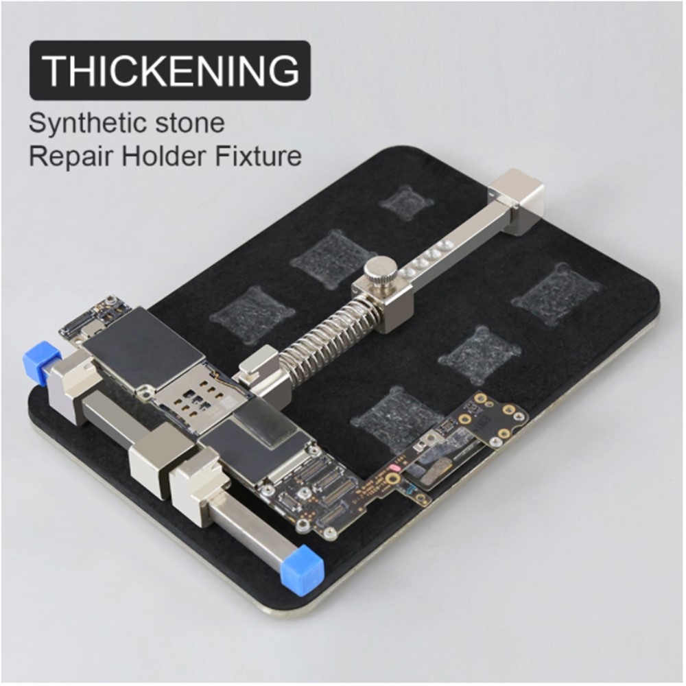 MEILLEUR BST-001F Carte De Circuit Imprimé En Acier Inoxydable Support De Porte-PCB Poste De Travail Pour Outils De Réparation De Puces - Noir-5