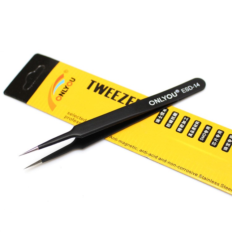 8Pcs/Set ONLYOU Anti-static Stainless Steel High Precision Profession Tweezers-4