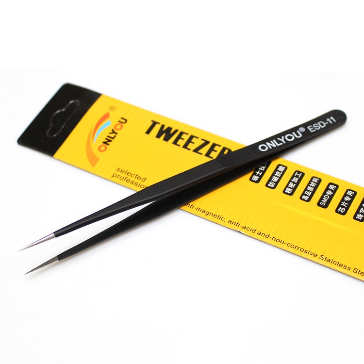 8Pcs/Set ONLYOU Anti-static Stainless Steel High Precision Profession Tweezers-5