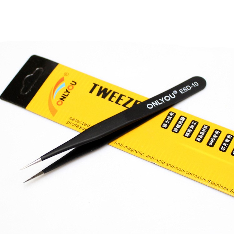 8Pcs/Set ONLYOU Anti-static Stainless Steel High Precision Profession Tweezers-6