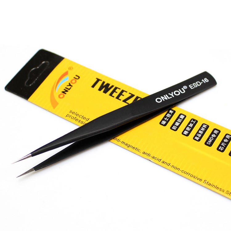 8Pcs/Set ONLYOU Anti-static Stainless Steel High Precision Profession Tweezers-7