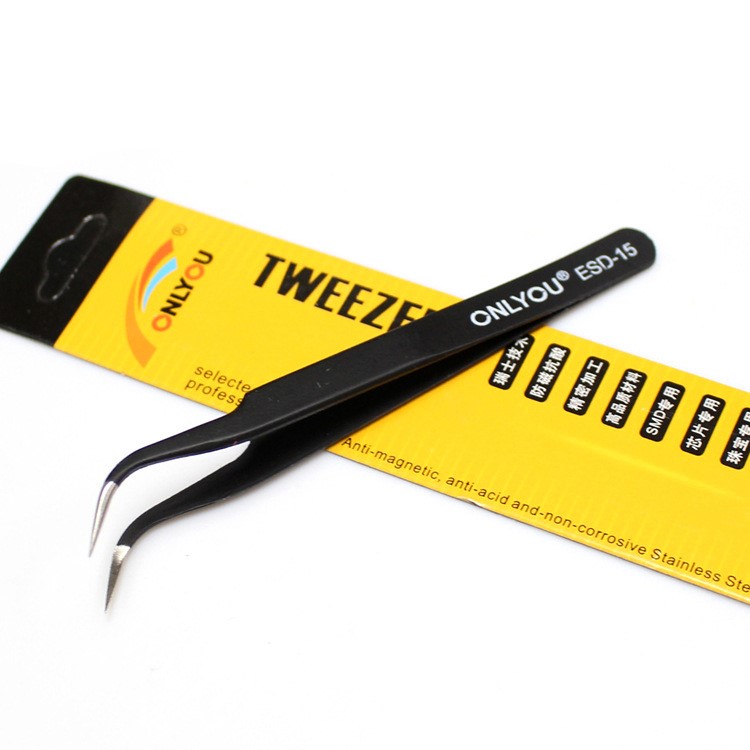 8Pcs/Set ONLYOU Anti-static Stainless Steel High Precision Profession Tweezers-8