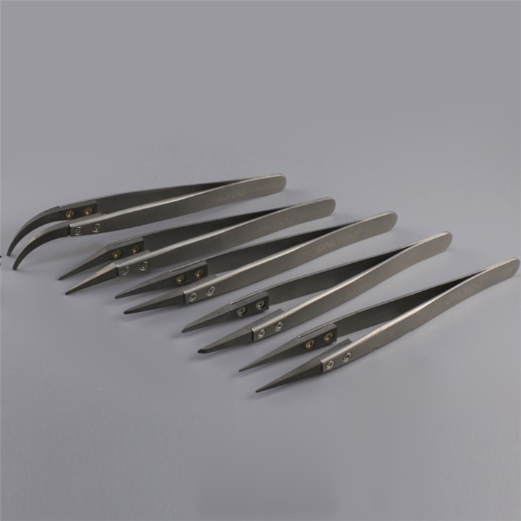 5Pcs/Lot ONLYOU High Temperature Resisting Tweezers Anti-static Ceramic Tip-1