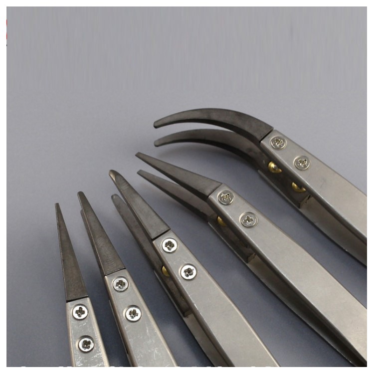 5Pcs/Lot ONLYOU High Temperature Resisting Tweezers Anti-static Ceramic Tip-2