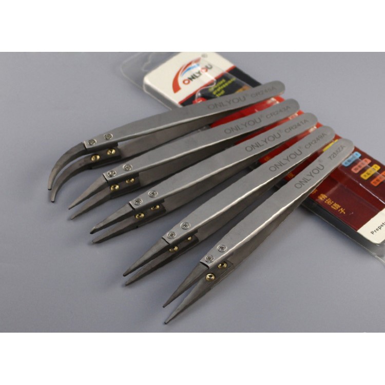 5Pcs/Lot ONLYOU High Temperature Resisting Tweezers Anti-static Ceramic Tip-3
