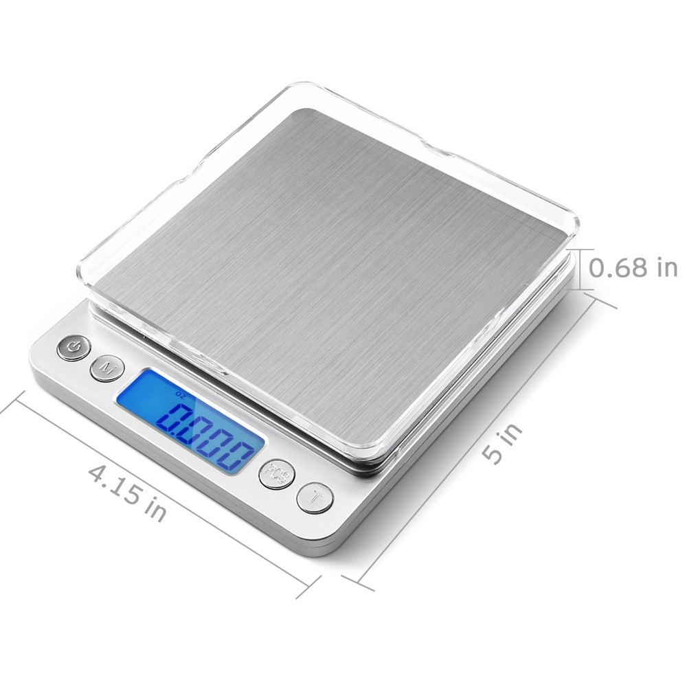 2000g/0.1g Digital Pocket Scale Jewelry Kitchen Food Scale with Back-lit LCD-6