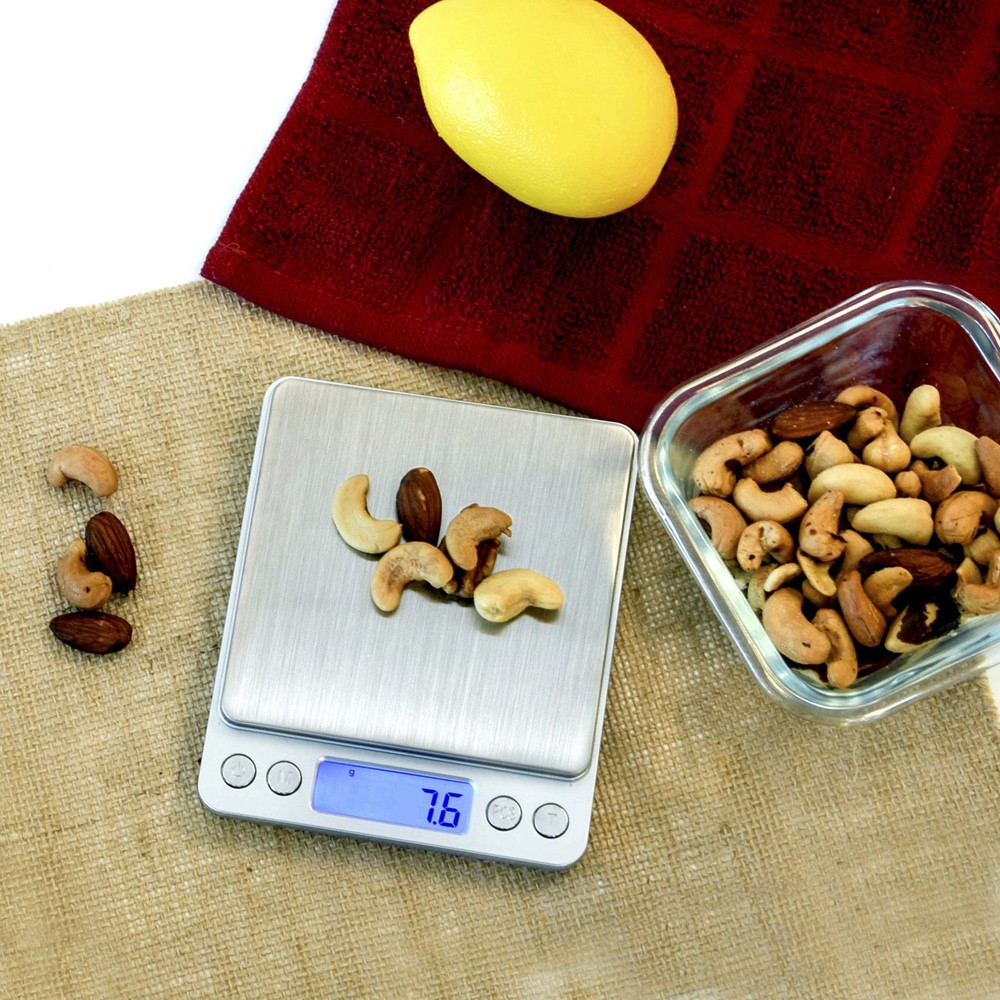 2000g/0.1g Digital Pocket Scale Jewelry Kitchen Food Scale with Back-lit LCD-9