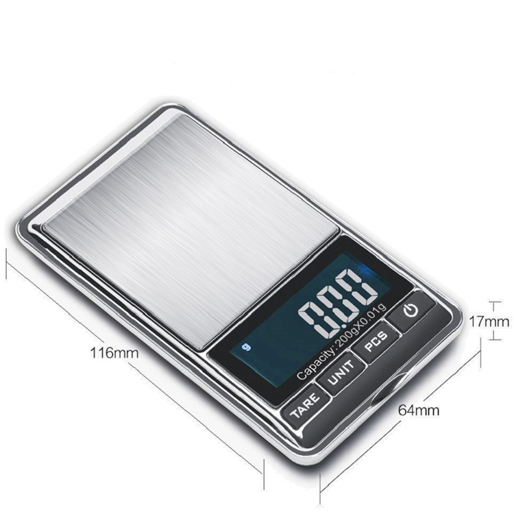 200g/0.01g Digital Jewelry Weighing Pocket Scale Backlight LCD Display-2