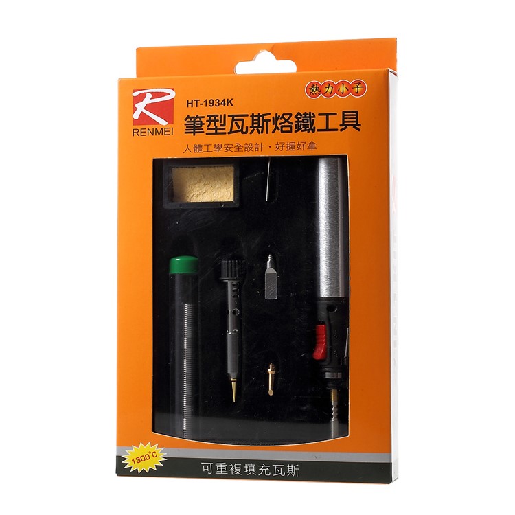 RENMEI HT-1934K 7-In-1 12ML Cordless Electric Gas Soldering Iron Tools Welding Torch Kit-10