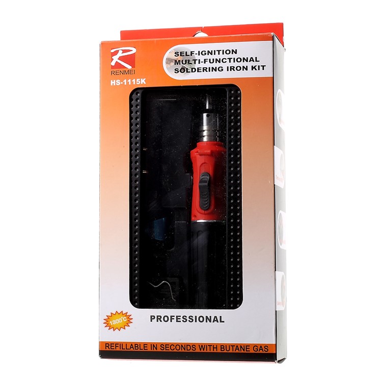 HOTERY 10-in-1 Professional Butane Gas Soldering Iron Set Welding Torch Kit-13