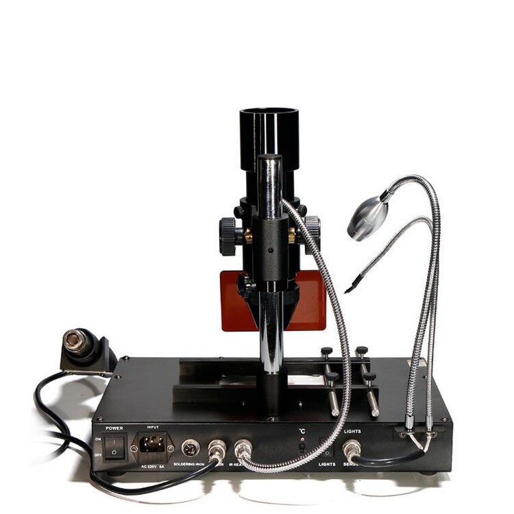 YIHUA 1000B 3 in 1 Infrared BAG Rework Station Hot Air Gun + 540W Preheating Station + 75W Soldering Iron - 110V-4