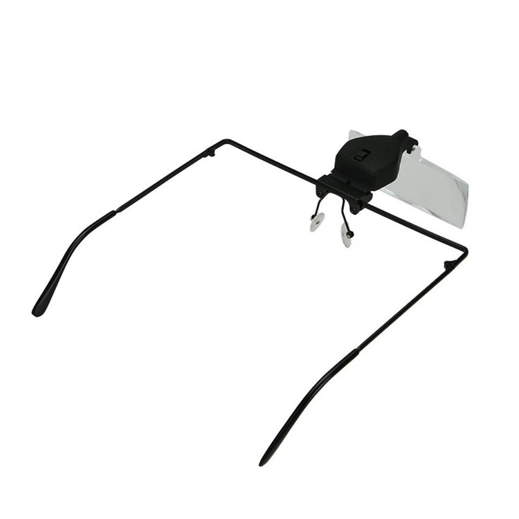 Headband Glasses Magnifier 5 Adjustable Acrylic Lens with LED Illuminated-3