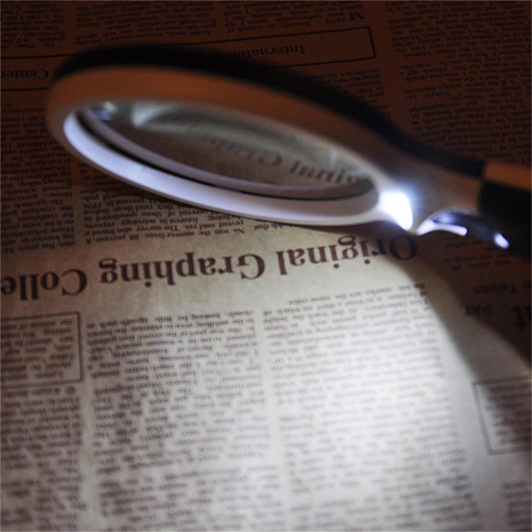 Handheld Illuminated 3X 45X Dual Lens Magnifier Magnifying with 3 LED Light-2