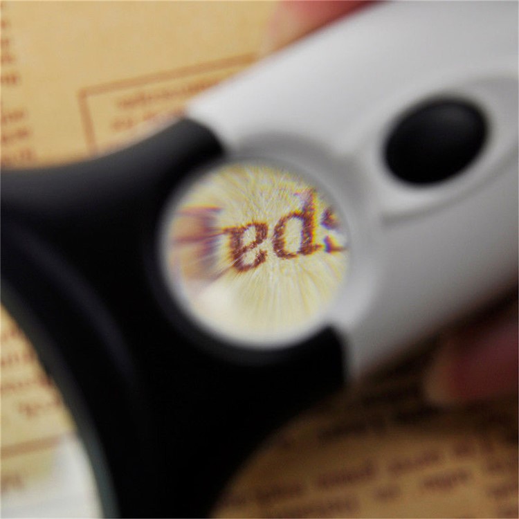 Handheld Illuminated 3X 45X Dual Lens Magnifier Magnifying with 3 LED Light-4