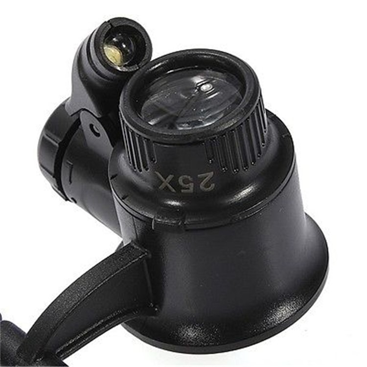10X 15X 20X 25X LED Double Glasses Loupe Jeweler Watch Repair Magnifying Eyeglasses - Black-4