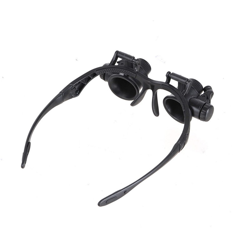 10X 15X 20X 25X LED Double Glasses Loupe Jeweler Watch Repair Magnifying Eyeglasses - Black-7
