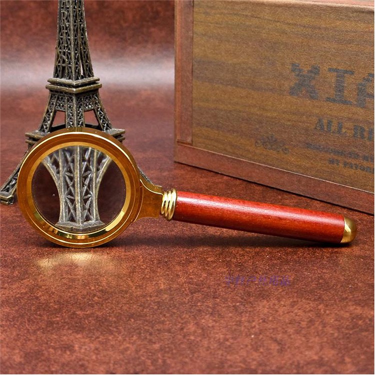 8X 36mm Rosewood Handheld Reading Magnifier Magnifying Glass-4
