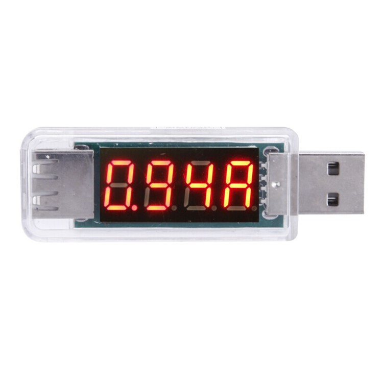 KONNWEI KW202 Digital Display USB Portable Tension Tester Voltmeter Battery Tester - Transparent-1