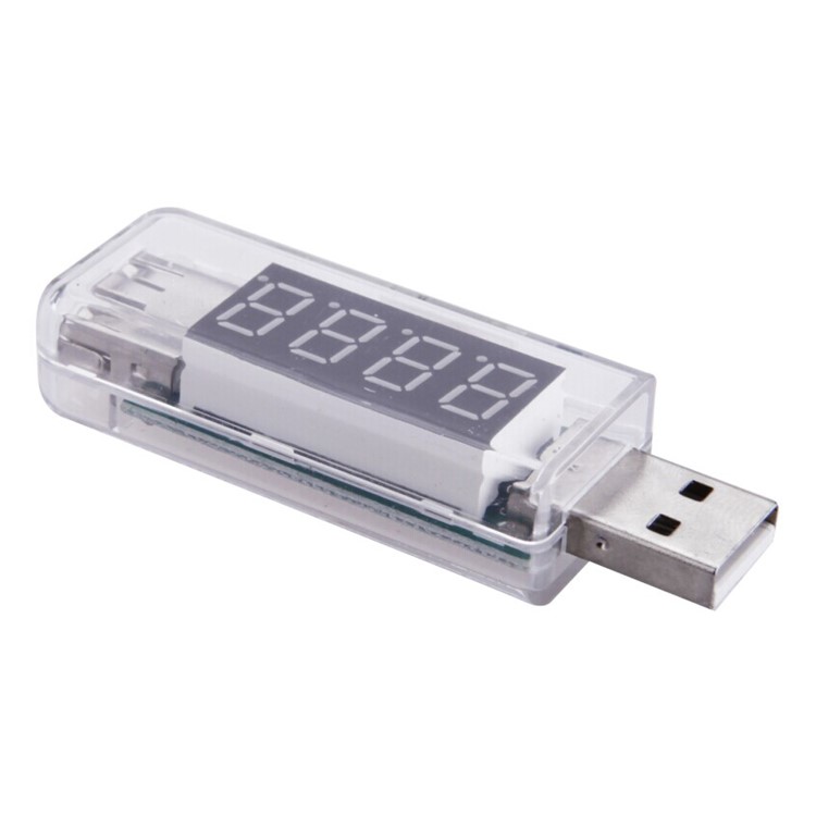 KONNWEI KW202 Digital Display USB Portable Tension Tester Voltmeter Battery Tester - Transparent-2