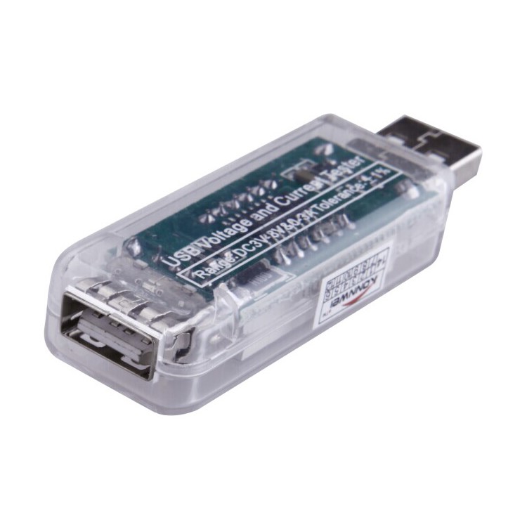 KONNWEI KW202 Digital Display USB Portable Tension Tester Voltmeter Battery Tester - Transparent-3