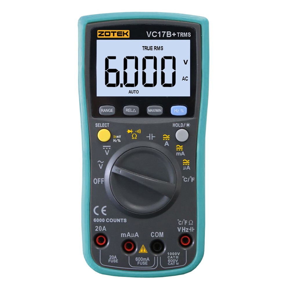 ZOTEK VC17B+ Auto/Manual Ranging LCD Display Multimeter with Thermocouple-3