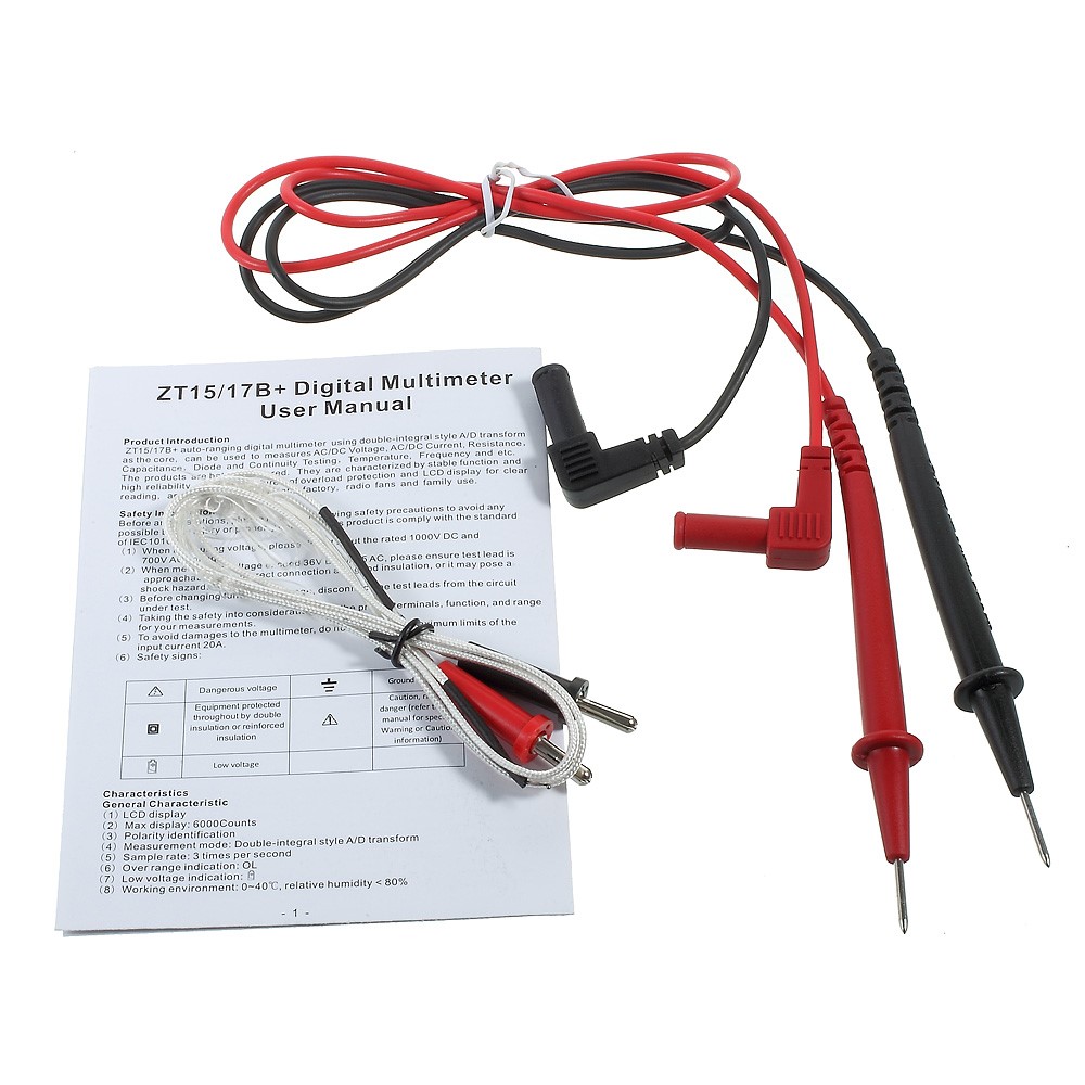ZOTEK VC17B+ Auto/Manual Ranging LCD Display Multimeter with Thermocouple-4