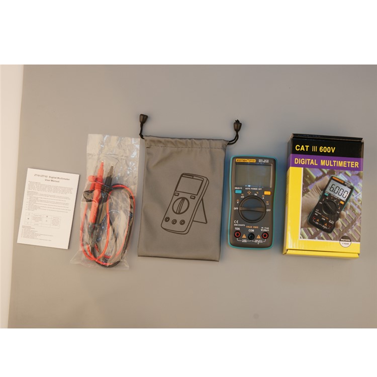 ZOTEK ZT101 Portable Auto-ranging Digital Multimeter - Black / Blue-6