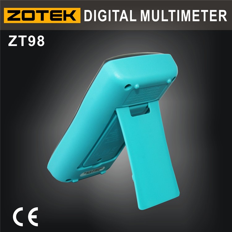 ZOTEK ZT98 Portable Auto-ranging Digital Multimeter with Kickstand - Black / Blue-2