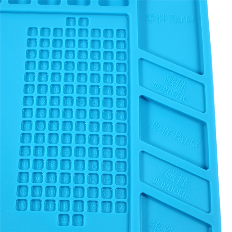 Heat Insulation Repair Platform Mat for Phones/Computers with Magnetic Screw Section - Blue-5