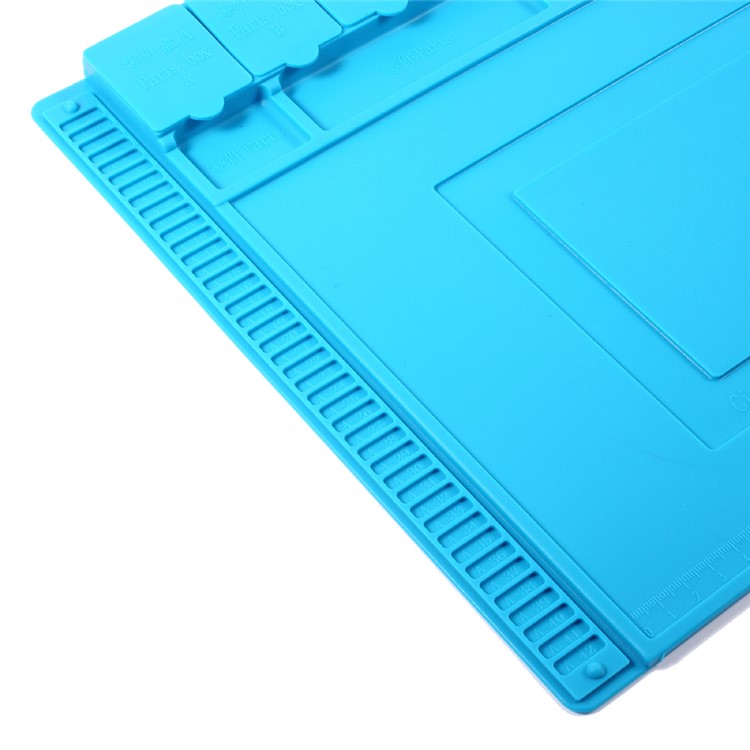 Heat Insulation Repair Platform Mat for Phones/Computers with Magnetic Screw Section - Blue-7