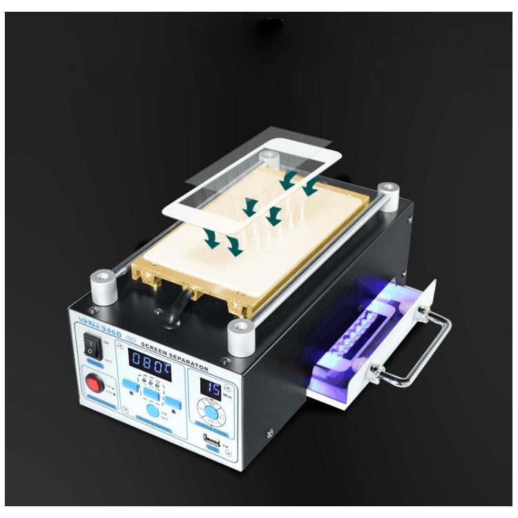 YIHUA 946D-III LCD Touch Screen Glass Separator Vacuum Pump Splitter Machine with UV Light - AC 110V / CN Standard-1