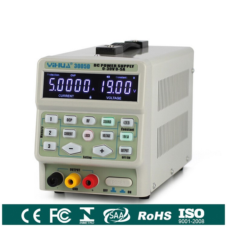 YIHUA 3005D 30V 5A Digital Adjustable Regulated Stabilizer DC Power Supply - CN Standard Plug / 110V-1