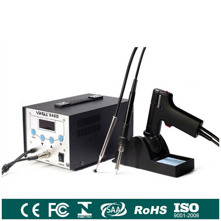 YIHUA 948D 3-In-1 High Frequency Electric Suction Tin Gun - CN Plug / 220V Voltage-1