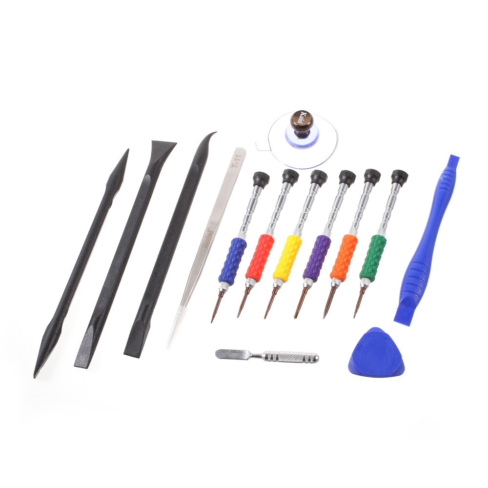 KAISI kt3601 14-em-1 precisão telefone celular Repair Screwdriver Tool Set com ferramenta Spudger para iPhone 7-3